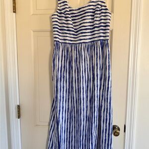 Vineyard Vines Blue and White Striped Maxi Dress